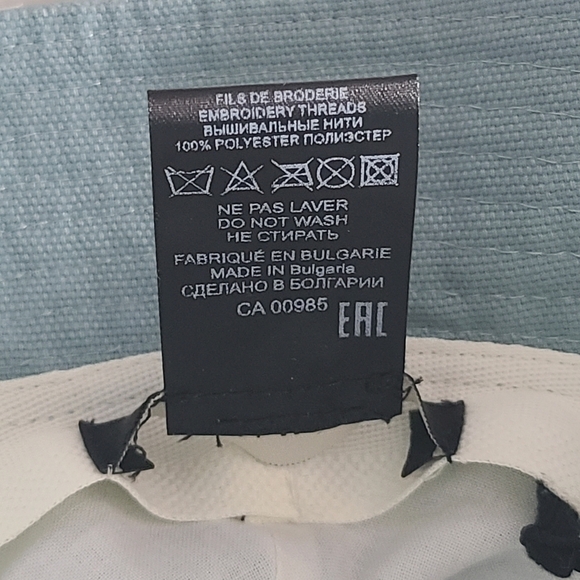 Isabel Marant Haley Embroidered Logo Bucket Hat, Size Medium, Aqua, NWT - Picture 15 of 16